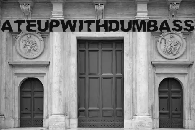 AteUpWithDumbAss Schriftart examples