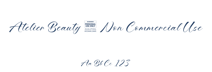 Atelier Beauty - Non Commercial Use Font Preview