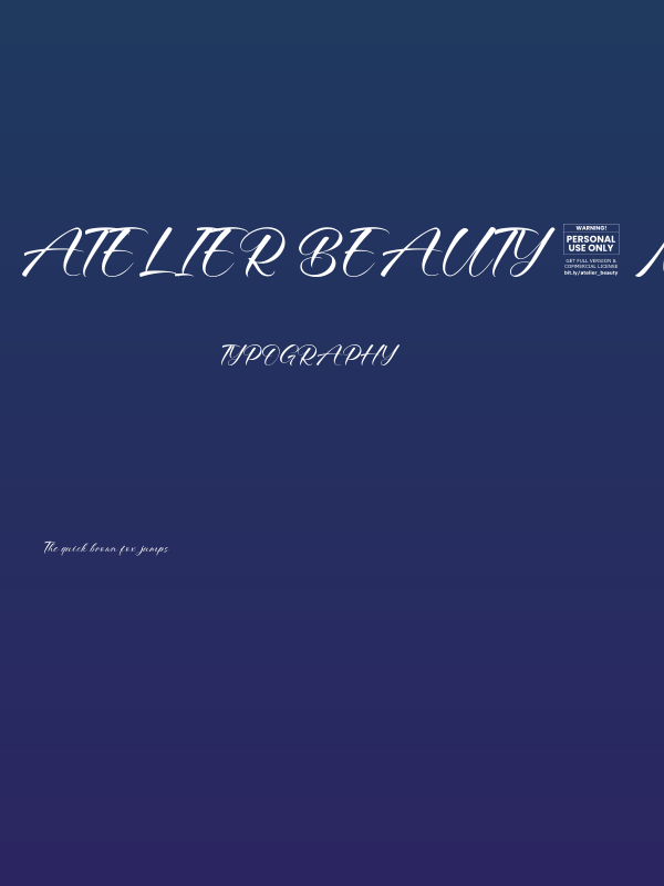 Atelier Beauty - Non Commercial Use Poster