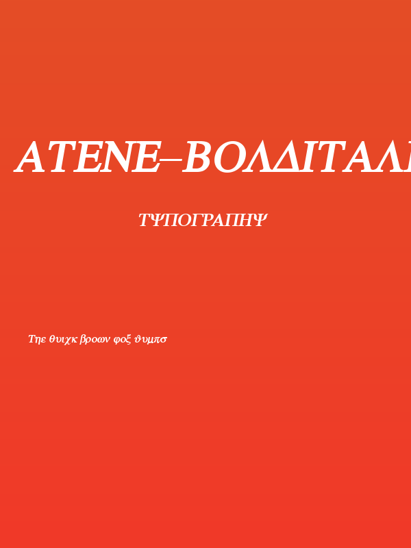 Atene-BoldItalic Poster