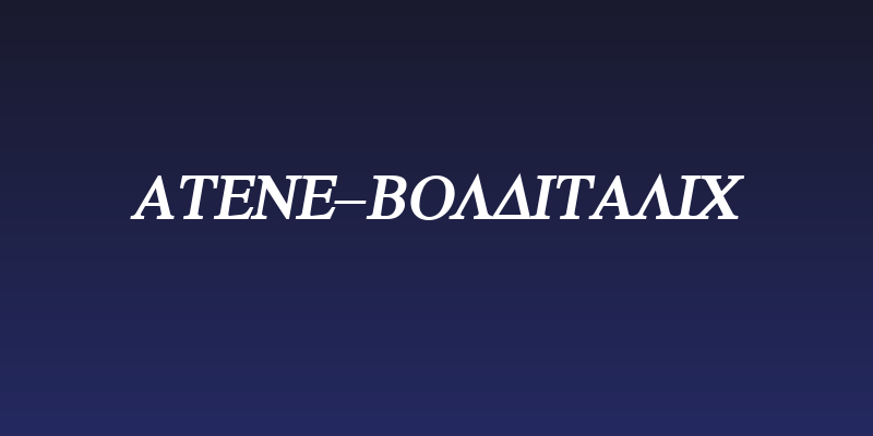Atene-BoldItalic Social Header