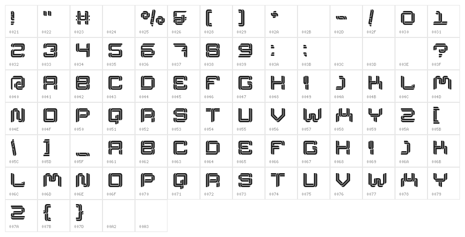 AthaarDemo-Regular Character Map