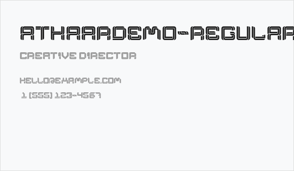 AthaarDemo-Regular Business Card