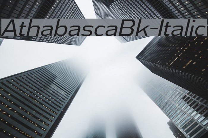 AthabascaBk-Italic Font examples