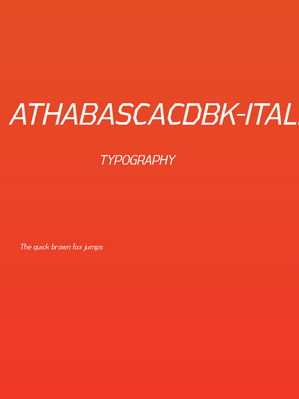 AthabascaCdBk-Italic Poster