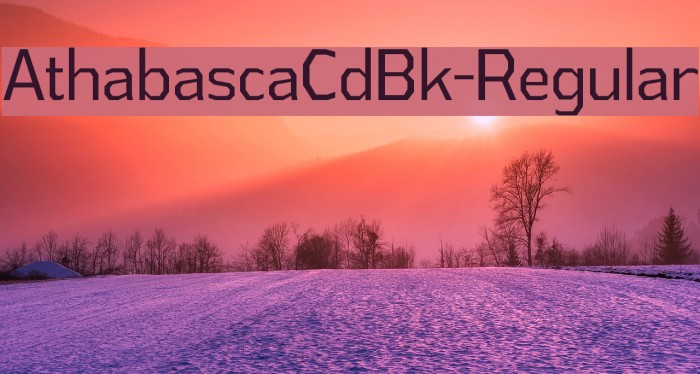 AthabascaCdBk-Regular Font examples