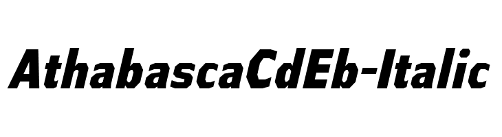 AthabascaCdEb-Italic Font