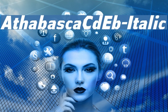 AthabascaCdEb-Italic Font examples