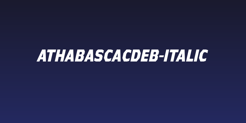 AthabascaCdEb-Italic Social Header