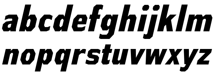 AthabascaCdEb-Italic Font LOWERCASE