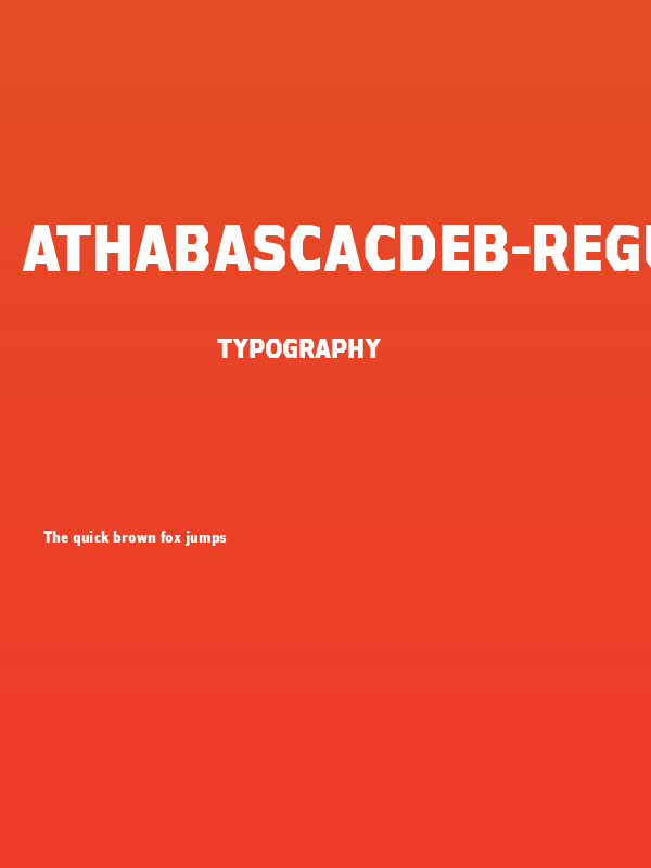 AthabascaCdEb-Regular Poster