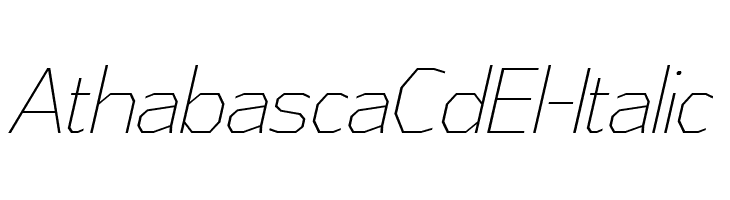 AthabascaCdEl-Italic Font
