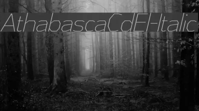 AthabascaCdEl-Italic Font examples