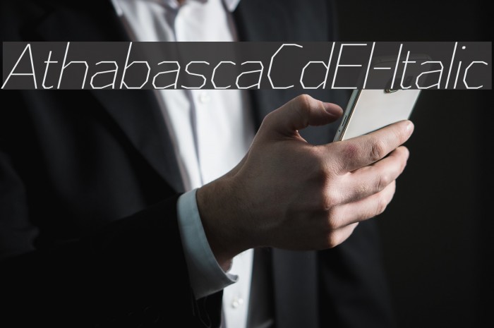 AthabascaCdEl-Italic Font examples