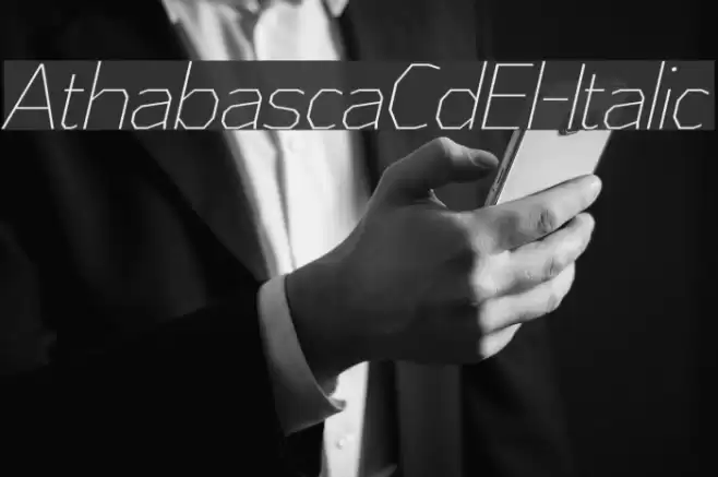 AthabascaCdEl-Italic Font examples