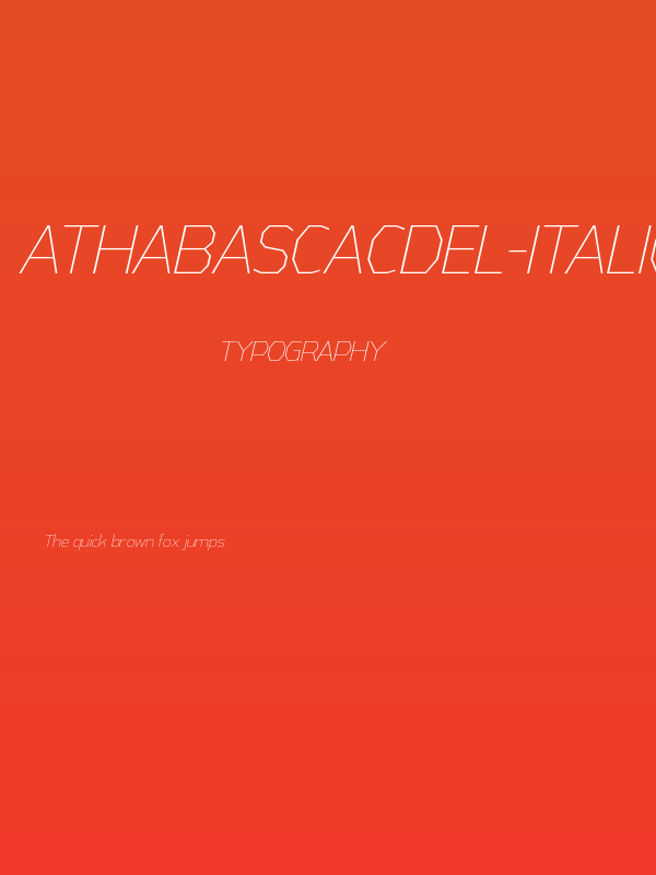AthabascaCdEl-Italic Poster