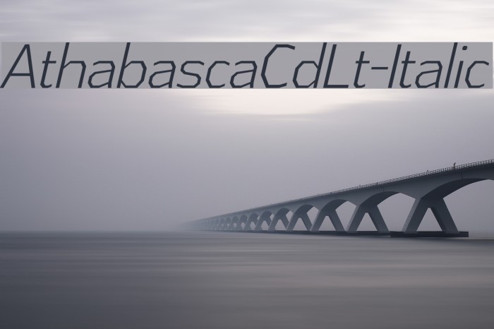 AthabascaCdLt-Italic Font examples