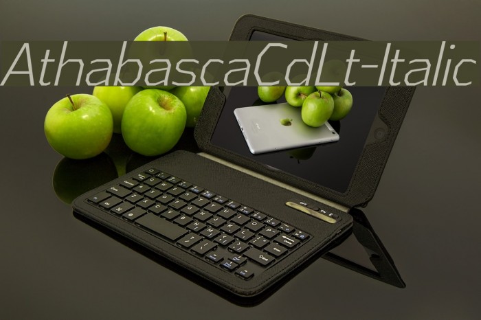 AthabascaCdLt-Italic Font examples