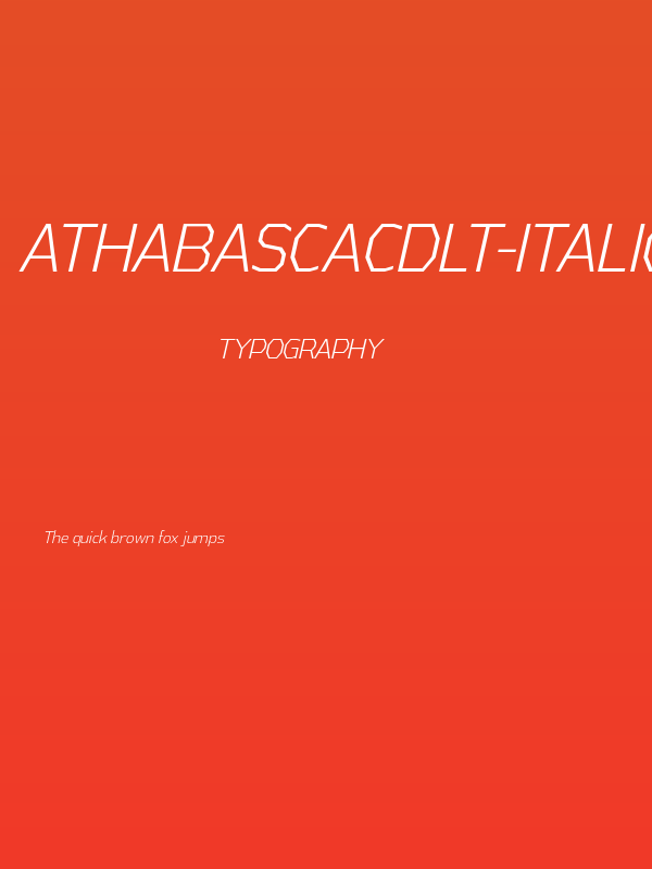 AthabascaCdLt-Italic Poster