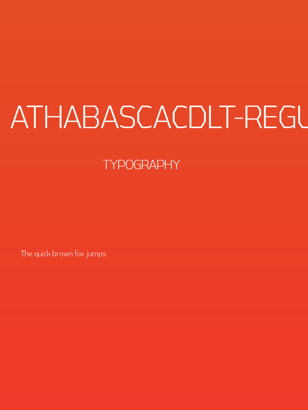 AthabascaCdLt-Regular Poster