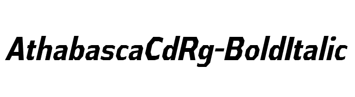 AthabascaCdRg-BoldItalic Font