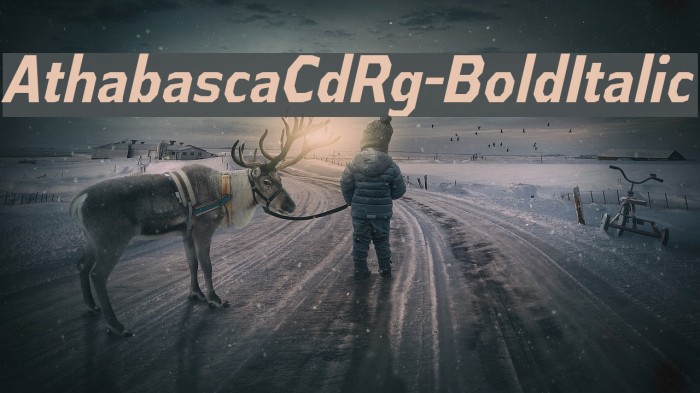AthabascaCdRg-BoldItalic Font examples