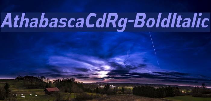 AthabascaCdRg-BoldItalic Font examples