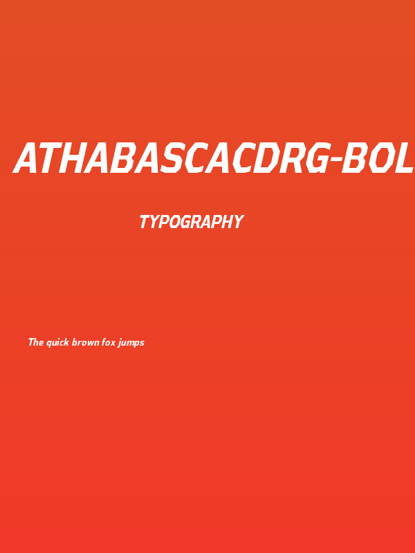 AthabascaCdRg-BoldItalic Poster
