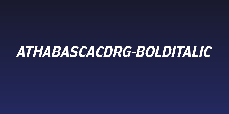 AthabascaCdRg-BoldItalic Social Header