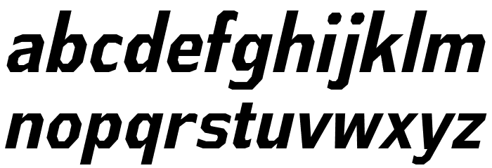 AthabascaCdRg-BoldItalic Font LOWERCASE