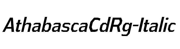 AthabascaCdRg-Italic Font