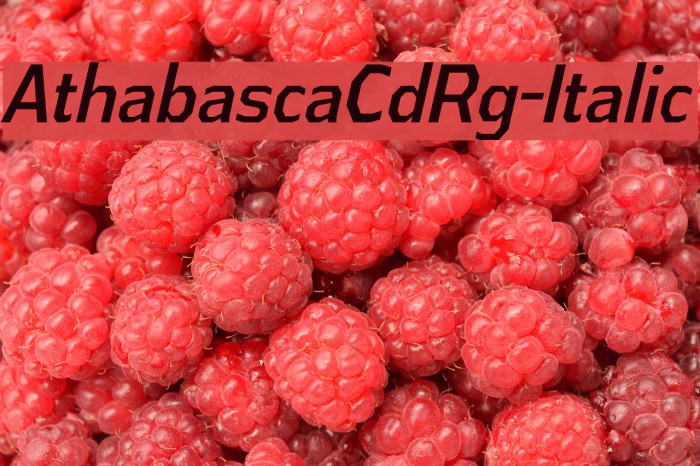 AthabascaCdRg-Italic Font examples