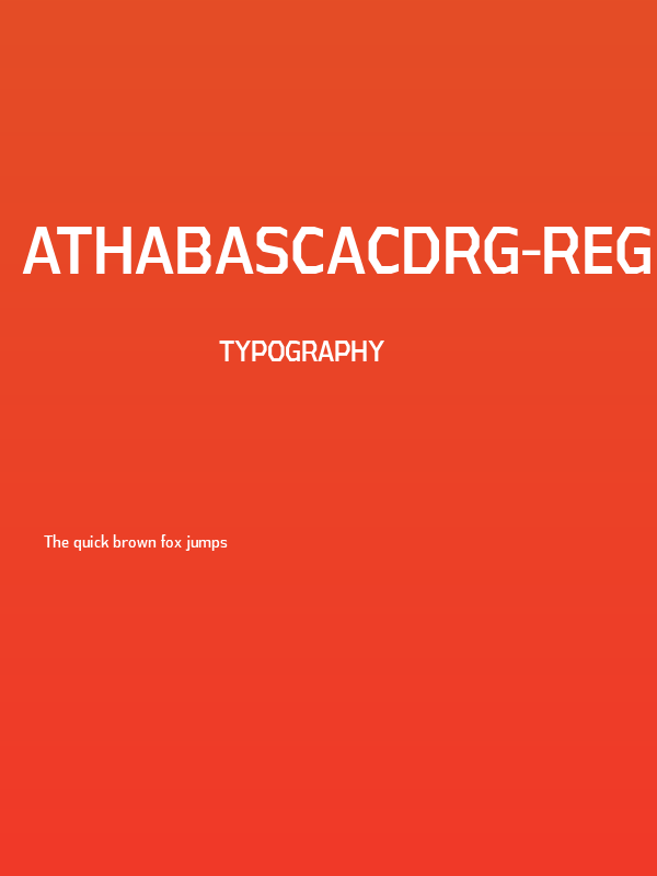 AthabascaCdRg-Regular Poster