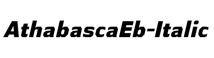 AthabascaEb-Italic Font