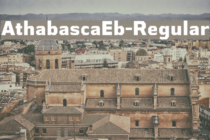AthabascaEb-Regular Font examples