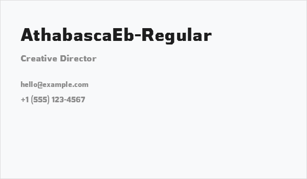 AthabascaEb-Regular Business Card