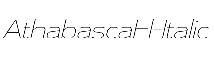 AthabascaEl-Italic Font