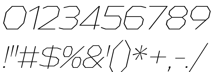 AthabascaEl-Italic Font Alte caractere