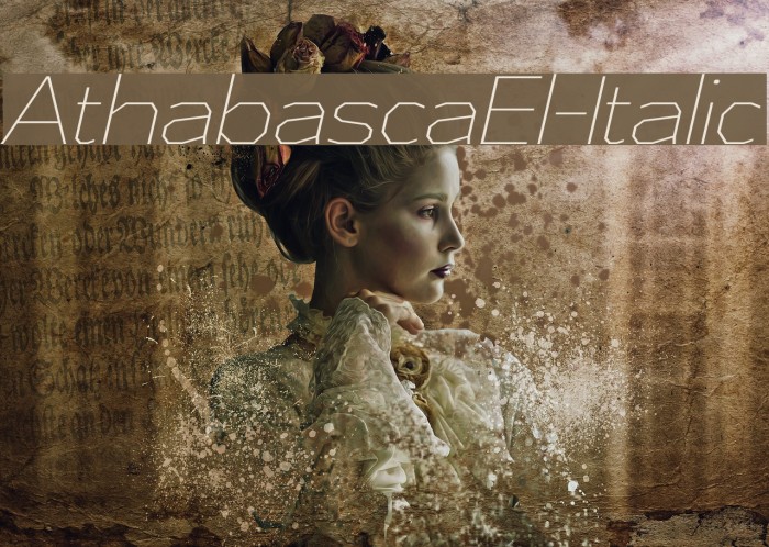 AthabascaEl-Italic Font examples