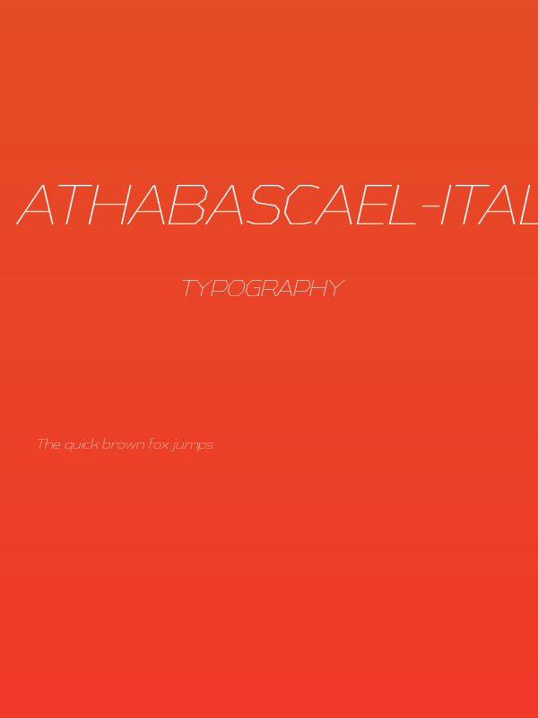 AthabascaEl-Italic Poster