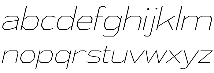 AthabascaEl-Italic Font Litere mici