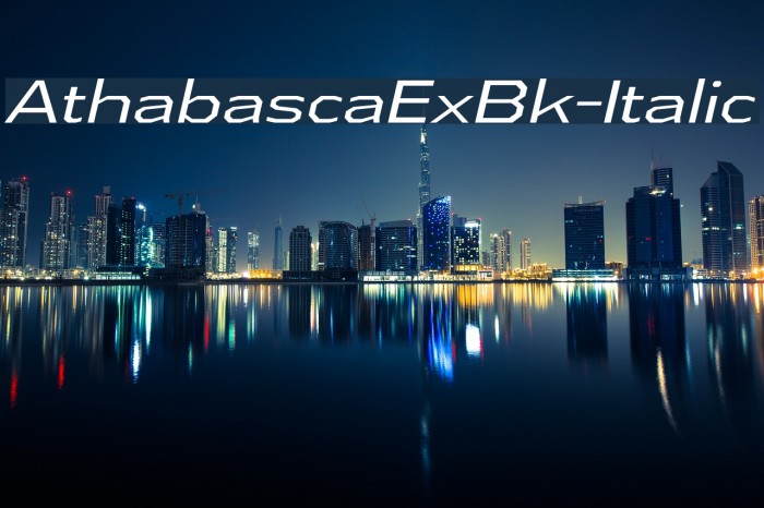 AthabascaExBk-Italic Font examples