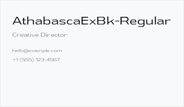 AthabascaExBk-Regular Business Card