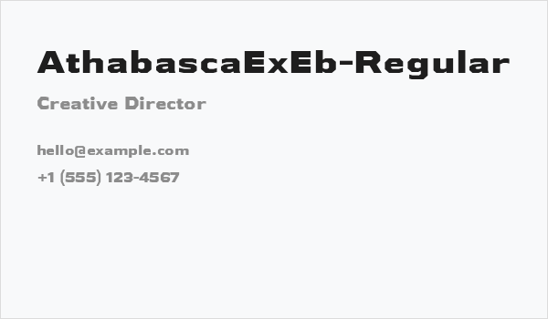 AthabascaExEb-Regular Business Card