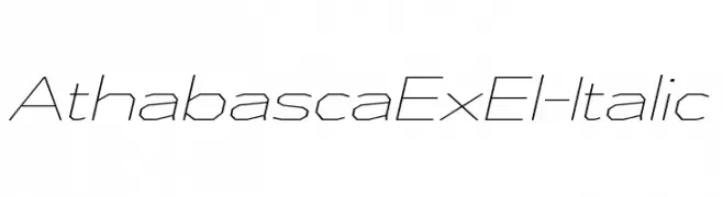 AthabascaExEl-Italic  baixar fontes gratis