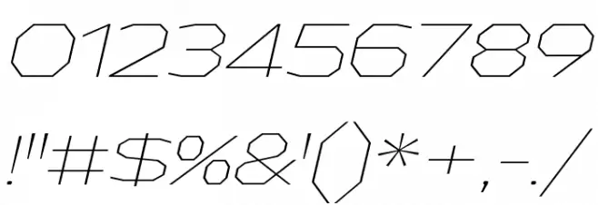 AthabascaExEl-Italic Font OTHER CHARS