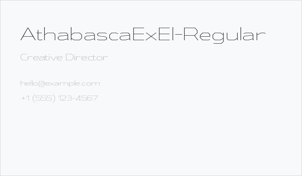 AthabascaExEl-Regular Business Card