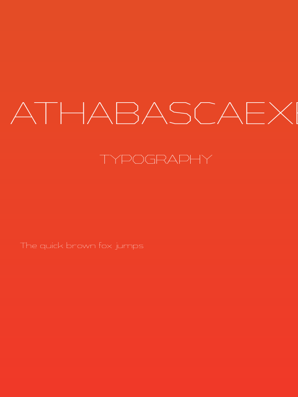 AthabascaExEl-Regular Poster