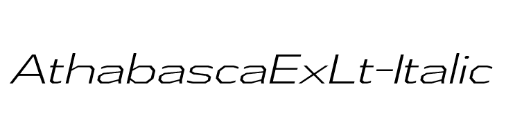 AthabascaExLt-Italic Font