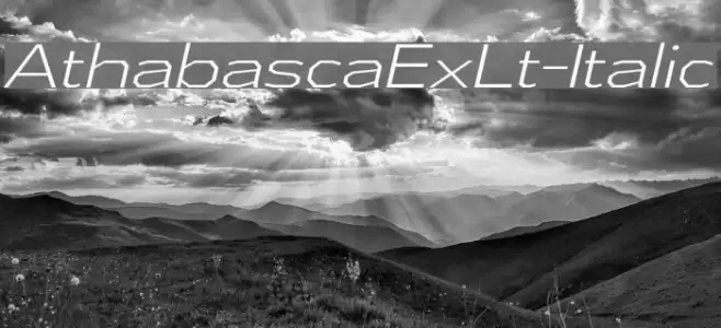 AthabascaExLt-Italic Font examples